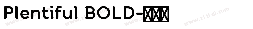Plentiful BOLD字体转换